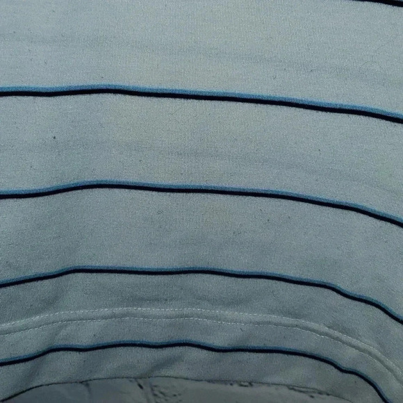 FootJoy FJ Golf Blue Striped Short Sleeve Polo Shirt Men's sz Large with Logo. - Picture 12 of 15